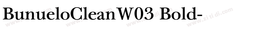 BunueloCleanW03 Bold字体转换